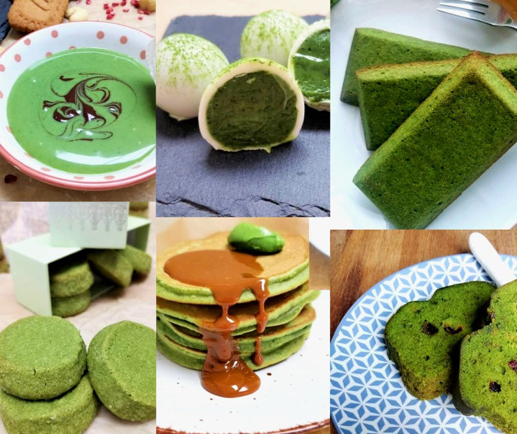 Matcha sütőporok