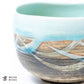 Chawan - Japanese Tea Bowl, Blue flow glaze style
