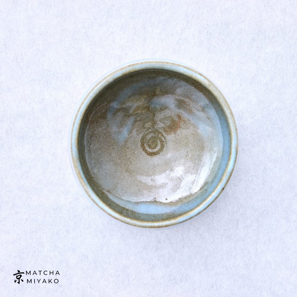 Chawan - Japanese Tea Bowl, brown-blue pattern