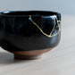 Matcha bowl (Chawan) Tenmoku kintsugi style black