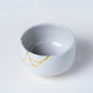 Matcha bowl (Chawan) Tenmoku kintsugi style white