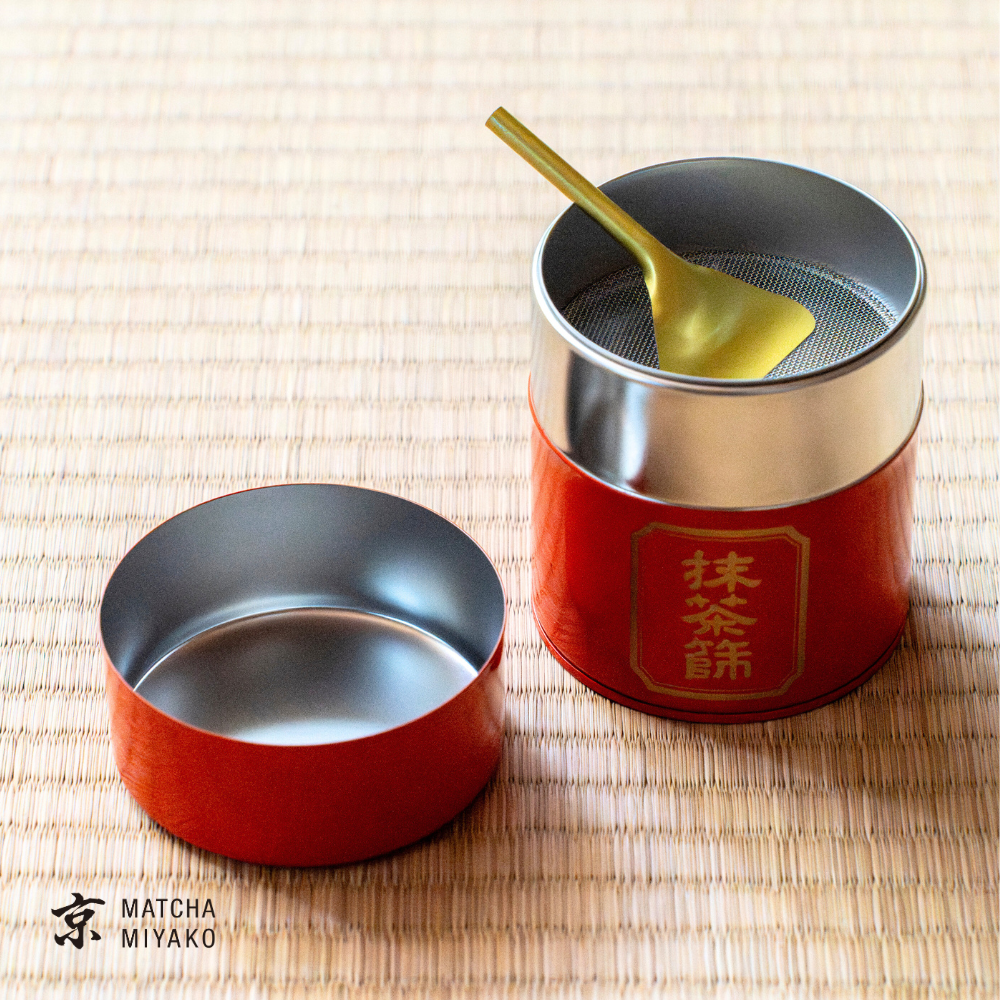 Matcha Sifter Tin Set (red)